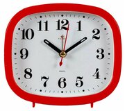 Часы-будильник кварцевые в современном стиле в форме квадрата Рубин Классика В5-002 с арабским цифрами для украшения интерьера гостиной, спальни, кухни или офиса