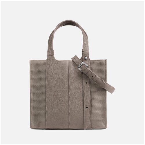 фото Сумка сэтчел afina 532, натуральная кожа, тауп