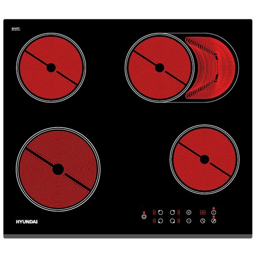 Варочная поверхность Hyundai HHE 6680 BG черный