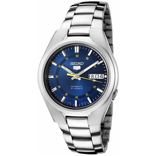 фото Наручные часы seiko японские механические наручные часы seiko snk615k1, серебряный, синий