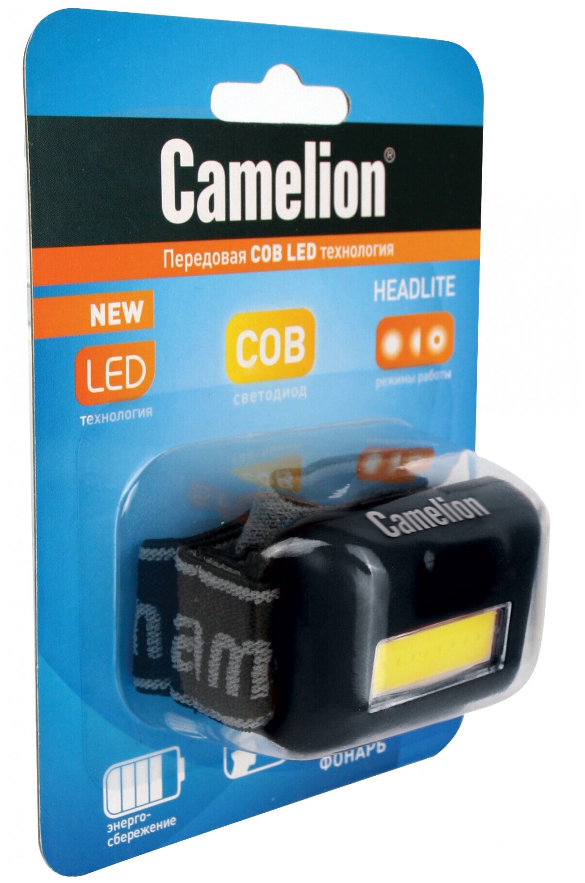 Налобный фонарь Camelion LED5355, черный, 50lm (13748) - фото №9