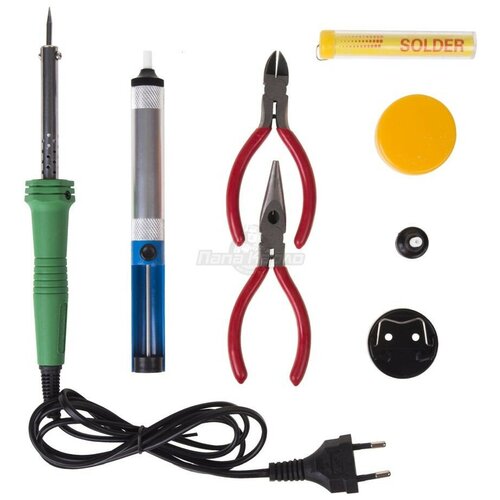 REXANT Набор для пайки 13 паяльник 30Вт подставка канифоль припой бокорезы тонкогубцы TL-1013 12-0166 209000₽