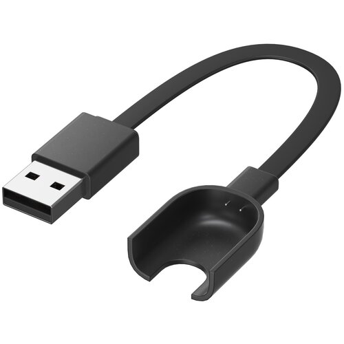 USB кабель GSMIN для зарядки Xiaomi Mi Band 2 Сяоми / Ксяоми Ми Бэнд, зарядное устройство (Черный) зарядное устройство для фитнес браслета xiaomi mi band 4 usb зарядка прищепка для умных смарт часов сяоми ми бэнд 4 юсб адаптер для фитнес трекера