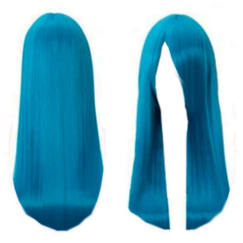 Парик карнавальный гладкий 30 см цвет голубой парик карнавальный гладкий 30 см цвет голубой
