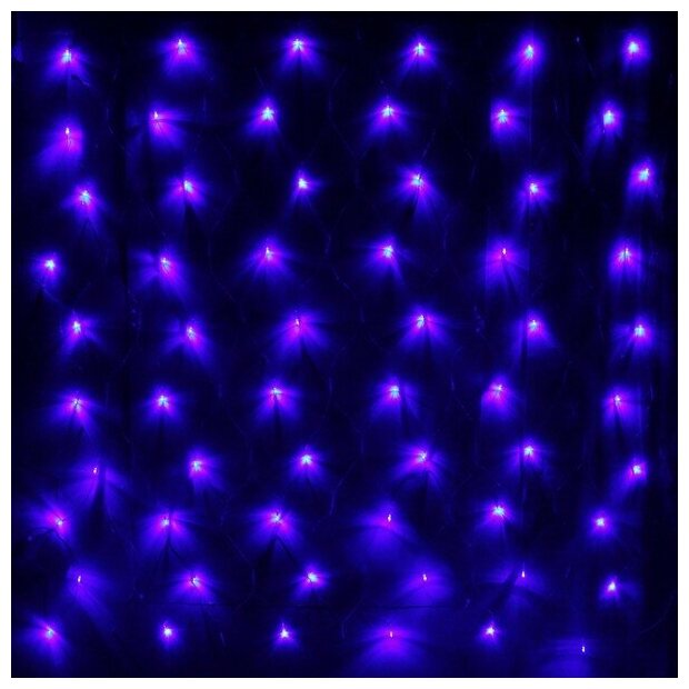 Гирлянда для дома сетка ш20* в15м 144 лампы LED прозр. пров8 реж IP-20 Синий (возможность соединения)
