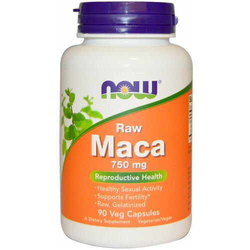 Maca NOW, Мака Перуанская 750 мг - 90 капсул микроэлемент fit rx maca 550 60 капсул