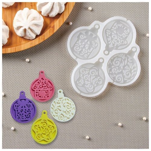 Молд «Шары», 12×12 см, ячейка d=5 см, цвет прозрачный (1шт.)