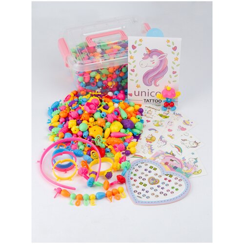 Конструктор для девочек, Игровой набор, Создание украшений и браслетов, Развивающая игрушка детская