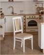 Деревянный стул для кухни из массива бука Марсель 1 шт, цвет белый