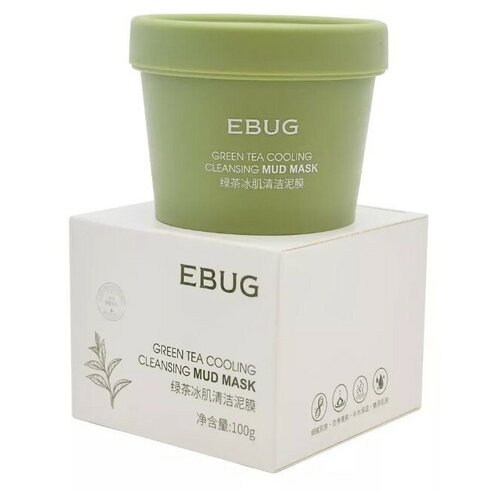 Очищающая грязевая маска с экстрактом зеленого чая EBUG Green Tea Cooling Mud Mask 100 г