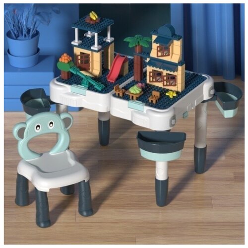 Игровой стол 5в1 Многофункциональный стол парта для учёбы и творчества, беговел / Стол для конструктора лего / Стол детский / Стол для конструктора