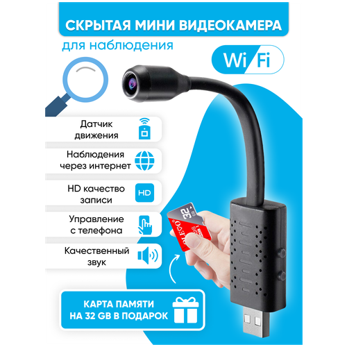 Миниатюрная WI-FI камера с удаленным просмотром