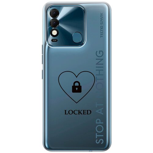 Силиконовый чехол с принтом Locked для Tecno Spark 8 / Техно Спарк 8 силиконовый чехол с принтом locked для tecno spark 8 техно спарк 8