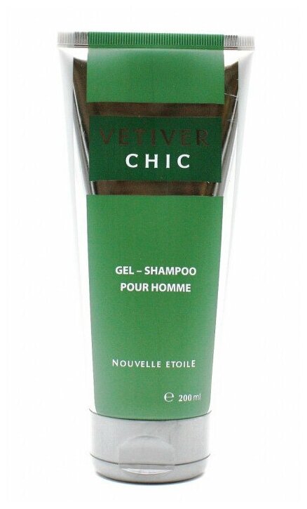 Новая заря Vetiver Chic Pour Homme Гель-шампунь для душа мужской парфюмированный Ветивер Чик 200 мл