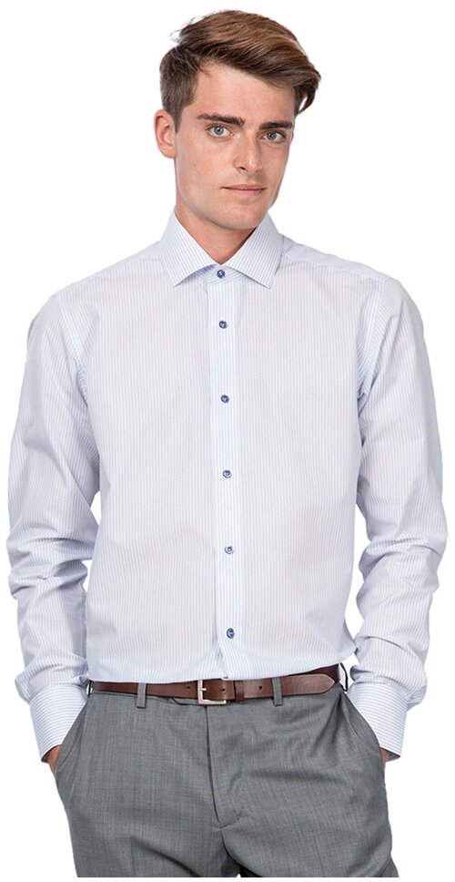 Рубашка Dave Raball, размер 42 182-188, голубой