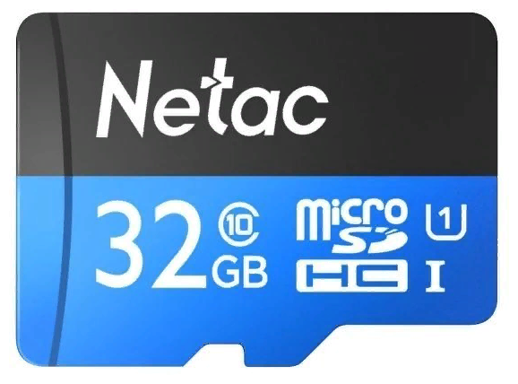 Карта памяти Netac P500 Standard NT02P500STN-032G-S, 32GB, без SD адаптера, черный