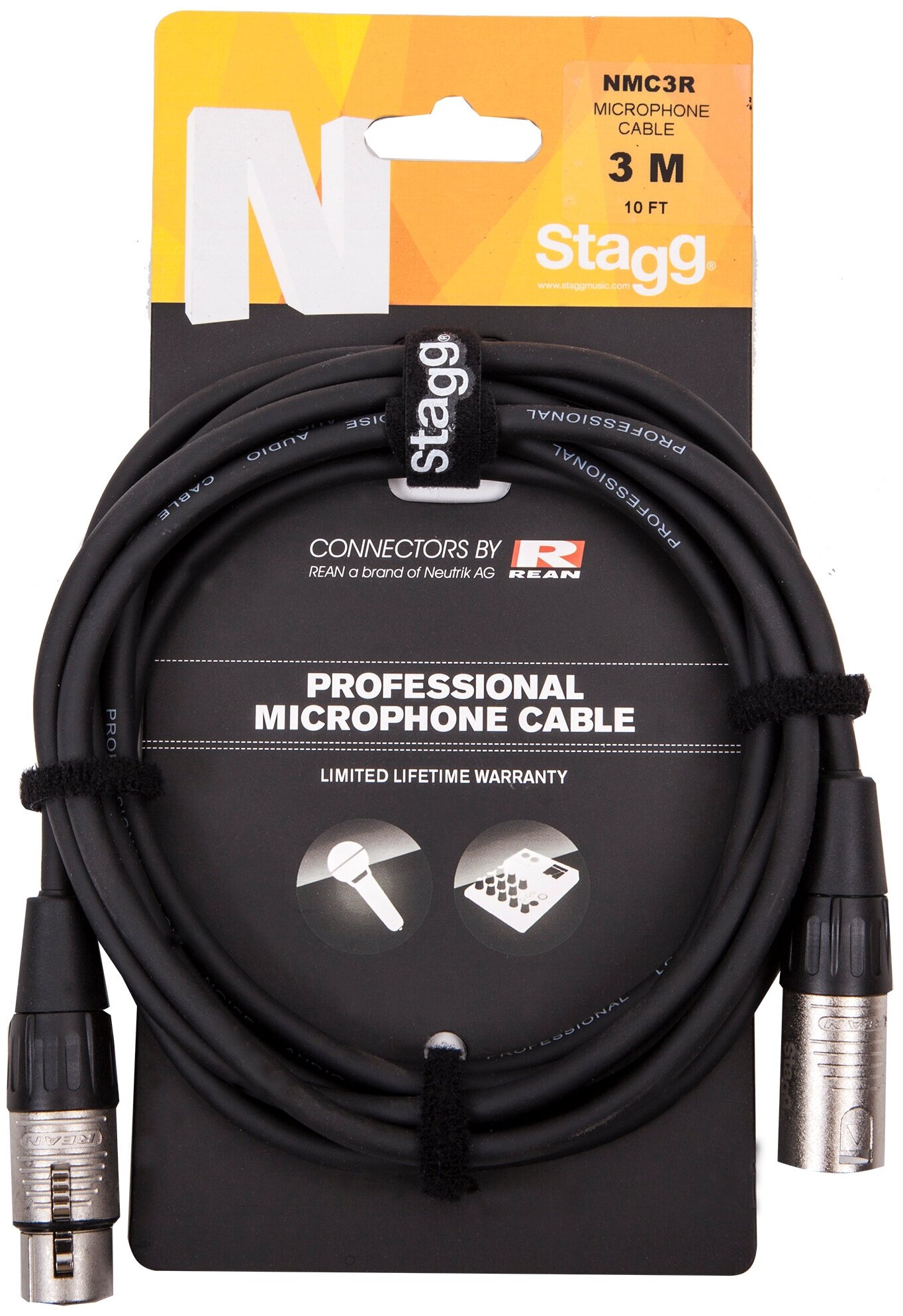 STAGG NMC3R Кабель XLR f - XLR m