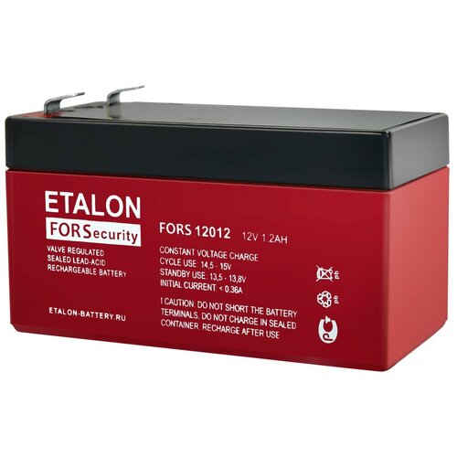 АКБ 12-1,2 ETALON FORS 12012 (красный корпус) Аккумуляторная батарея акб 12 12 etalon fors 1212 аккумуляторная батарея