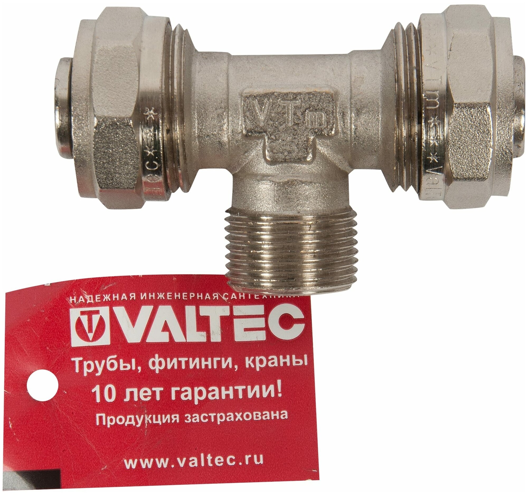 Тройник VALTEC VTm333N260526 26x3/4"x26 обжим – резьба