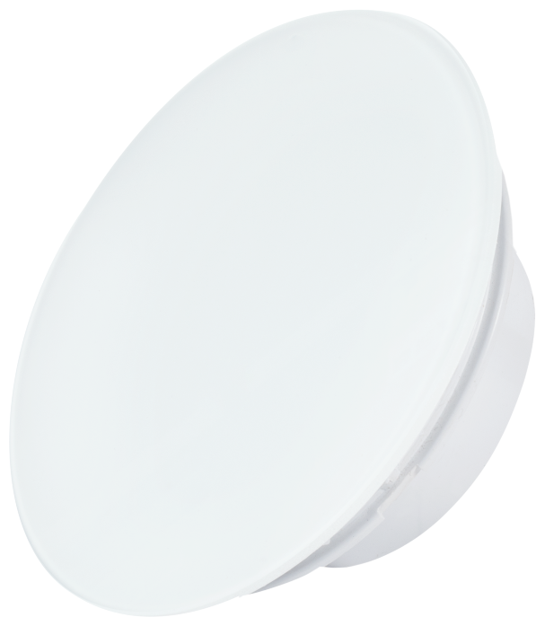 Тонкий бесшумный вытяжной вентилятор для ванной Mmotors ММР 100 стекло круг белый матовый - фотография № 7