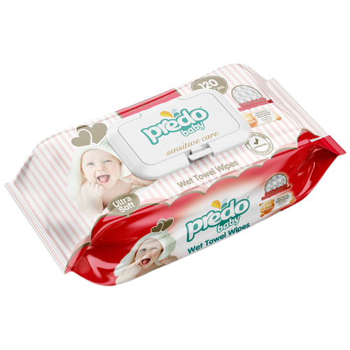 Влажные салфетки Predo Baby, пластиковая крышка, 120 шт., 1 уп. влажные салфетки predo baby 100 шт