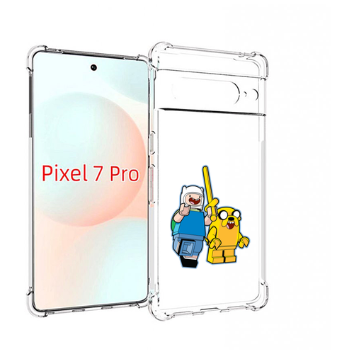 Чехол MyPads время приключений лего для Google Pixel 7 Pro задняя-панель-накладка-бампер