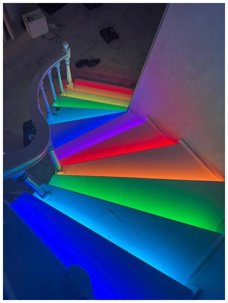 Комплект для автоматической подсветки лестницы с датчиками движения ETL - для подсветки 17 ступеней, RGB - фотография № 2