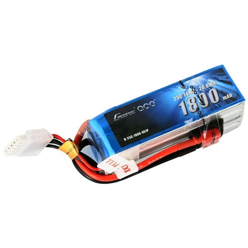 Аккумулятор LiPo GensAce - 14.8В 1800мАч 25C (4S1P, разъём T-Plug)
