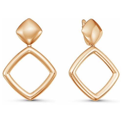 фото Серебряный серьги с позолотой uvilers, сережки ювилерс, серебро 925 пробы, английский замок