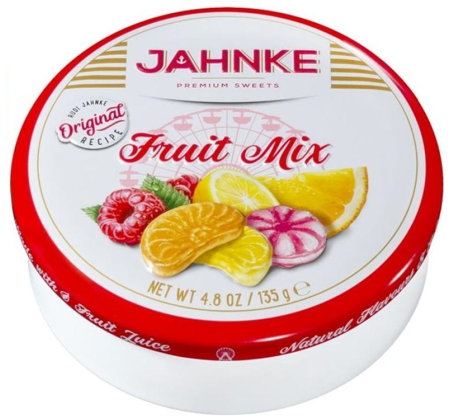 Карамель леденцовая JAHNKE со вкусами фруктов, 135 г - фотография № 1