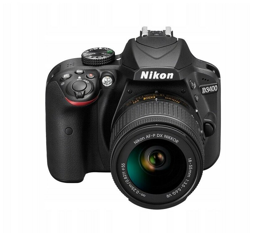 Фотоаппарат Nikon D3400 Kit AF-P DX 18-55mm F/3.5-5.6G, черный