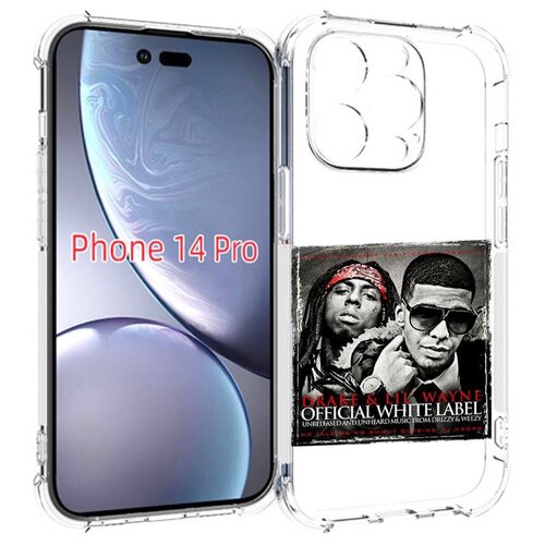 Чехол MyPads Drake - Official White Label для iPhone 14 Pro задняя-панель-накладка-бампер