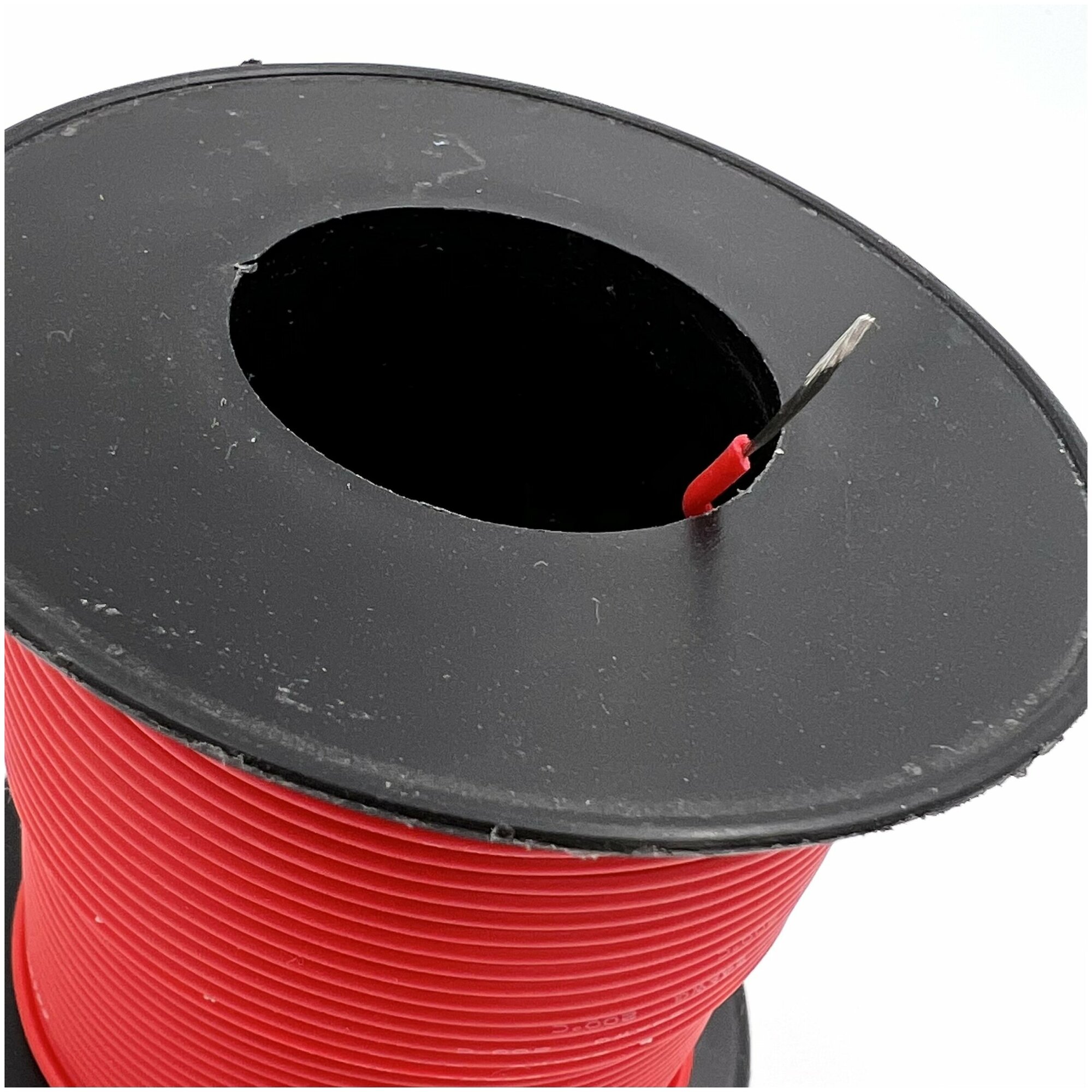 Медный провод 20AWG 5м 0,5 кв.мм (100*0,08мм) (красный, UL3135) в мягкой силиконовой изоляции - фотография № 5