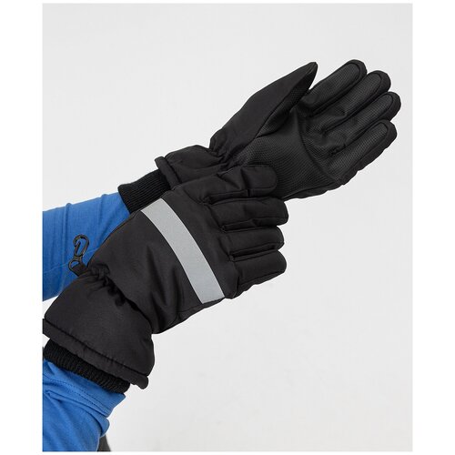 фото Перчатки плащевые черные button blue, размер 18, модель 222bbbjx76020800