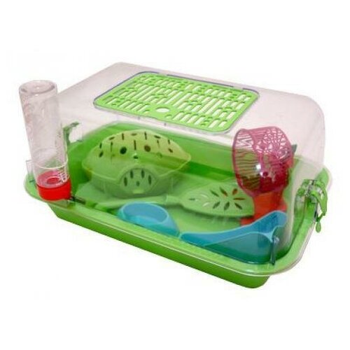 Зооэкспресс Террариум большой с пласт. дверкой с комплектацией прозрачный 42*30,5*22,5