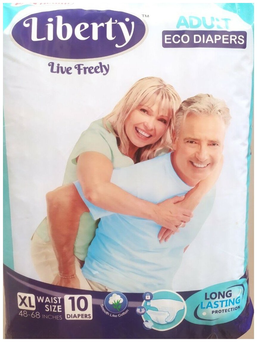 Подгузники для взрослых Liberty Eco Diapers, XL-10шт