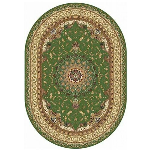 Ковер d027 - GREEN - Овал - коллекция BUHARA 0.80x1.40