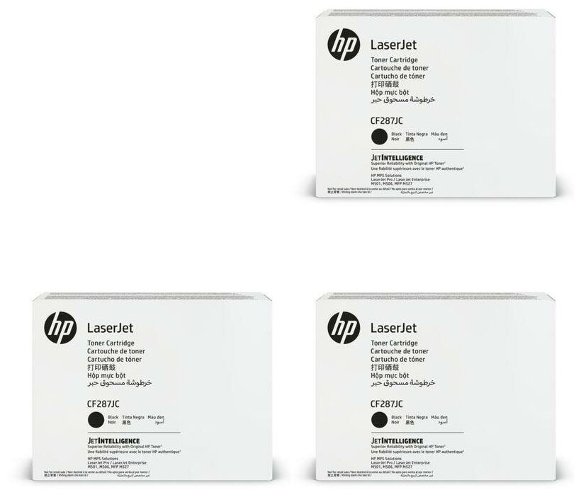 HP Картриджи комплектом HP CF287JC-3PK 87X черный 58.5K