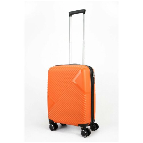 фото Чемодан sweetbags маленький (ручная кладь) из полипропилена с расширением на 4-х съемных колесах с tsa замком (диагональ) оранжевый