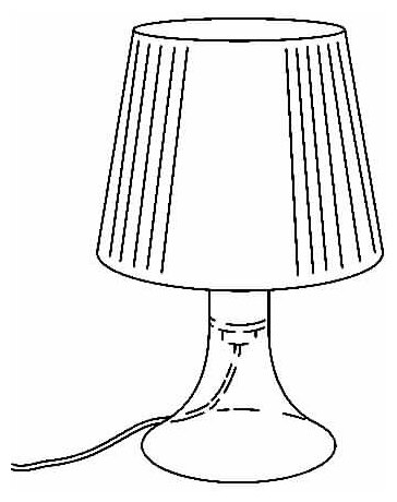 LAMPAN лампан лампа настольная 29 см белый - фотография № 4