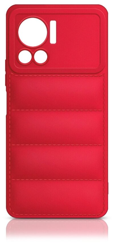 DF / Силиконовый чехол (дутый) для телефона Infinix Note 12 VIP на смартфон Инфиникс Нот 12 Вип DF inJacket-04 (red) / красный