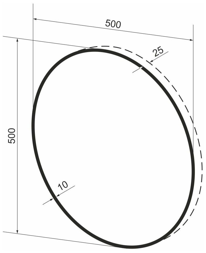 Настенное зеркало в ванную с подсветкой Wellsee 7 Rays' Spectrum 172200100 : влагостойкое круглое зеркало 50 см с черным матовым контуром - фотография № 10