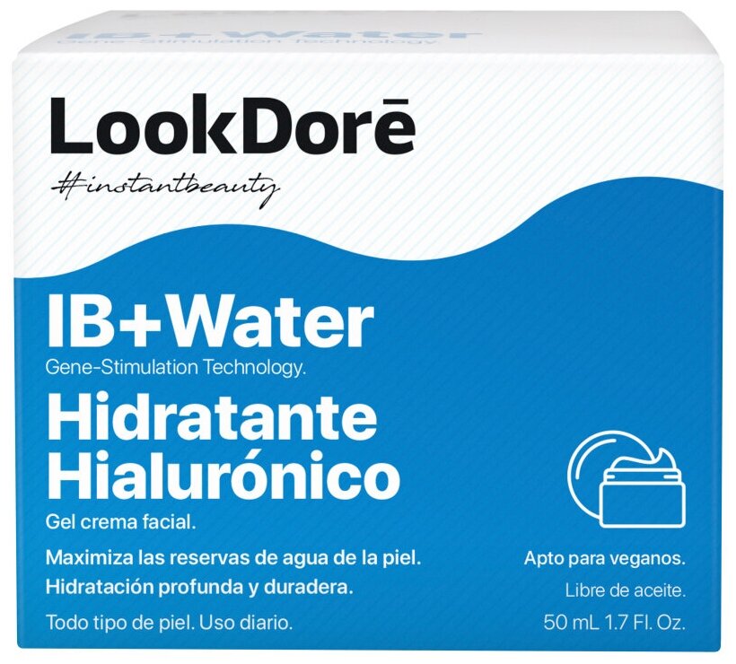 LOOK DORE IB WATER MOISTURIZING HYALURONIC CREAM гель-крем для интенсивного увлажнения с гиалуроновой кислотой 50 мл