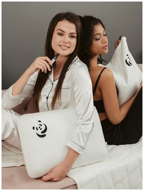 Подушка ортопедическая с эффектом памяти PandaHug Аir-pillows 50*30*10 + подарок! Аромароллер 