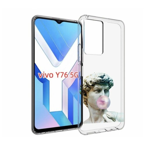 Чехол MyPads статуя-с-жвачкой для Vivo Y76 5G задняя-панель-накладка-бампер