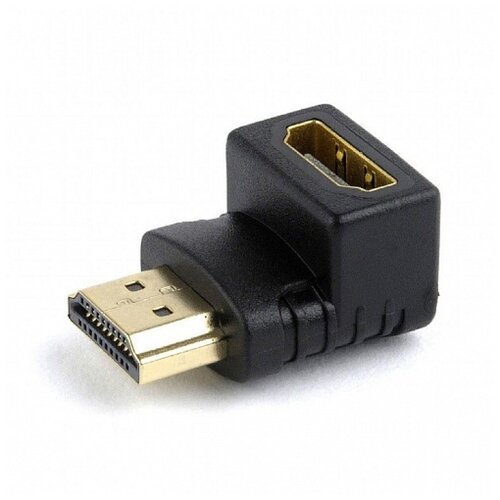 Переходник HDMI-HDMI Cablexpert, 19F/19M, угловой соединитель 90 градусов, A-HDMI90-FML 16206423 переходник видео exegate ex hdmi90 fml hdmi f hdmi m чёрный