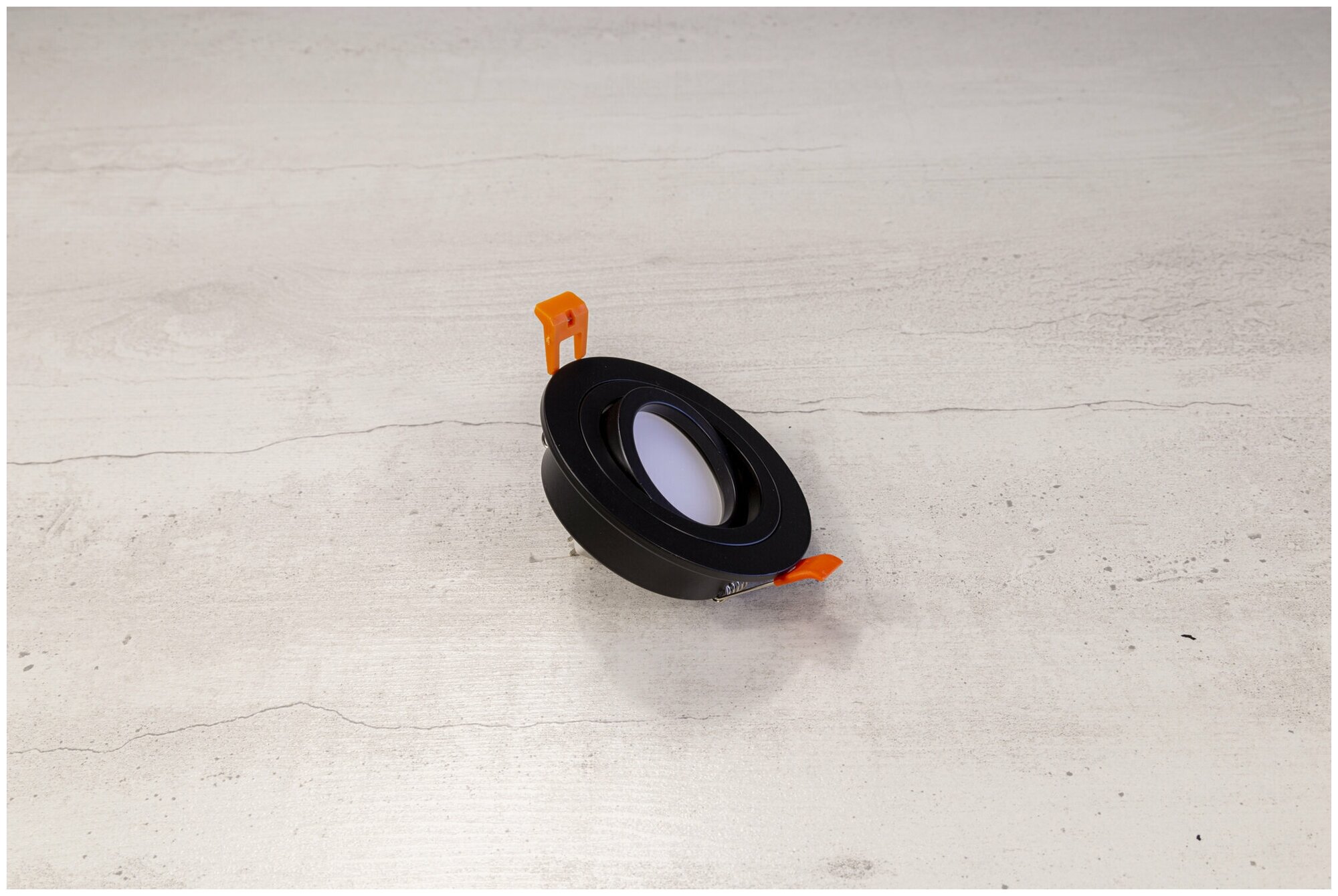 Встраиваемый, точечный потолочный светильник на 1 лампу, круглый, черный, поворотный, для натяжных потолков, 626001,1 BK - фотография № 7