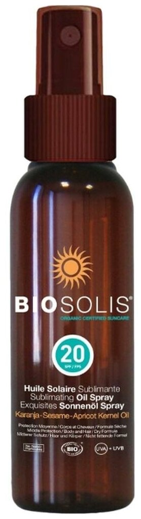 Масло-спрей Biosolis солнцезащитное увлажняющее сублимированное SPF20 - фото №2
