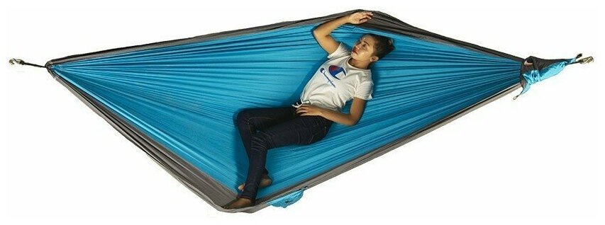 Гамак средний Ticket to the Moon Original Hammock Aqua/Dark Grey - фотография № 6