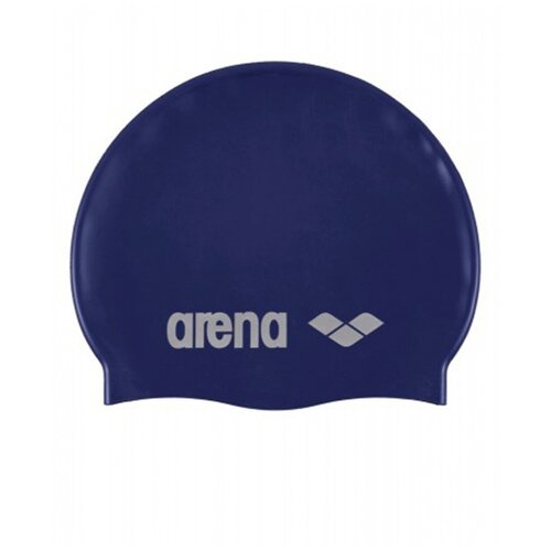 Шапочка для плавания arena Classic Silicone Cap 91662, denim/silver
